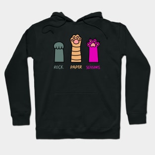 Rock Paper Scissors Colourful Cat Paws T-Shirt Hoodie